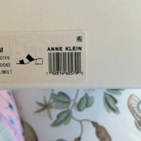 NEW in Box Anne Klein Brooke Natural Woven & Leather Slide Sandals 9M Coastal - Picture 15 of 15